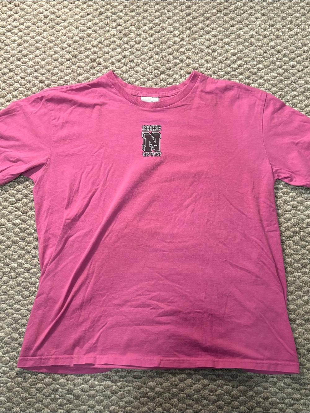 Vintage 90s Pink Nike Sport Women’s T Shirt Made in USA Size Large